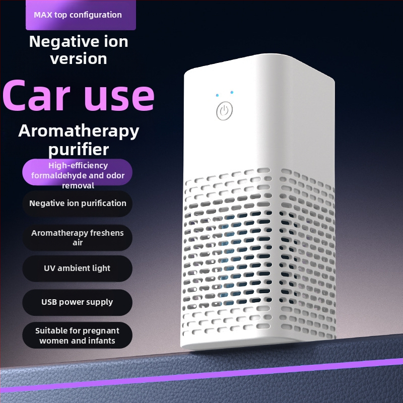 Automobiļu iekšējā gaisa attīrītājs ar aromaterapiju – modeļa AP-1288, 2W, USB barošana, 5V