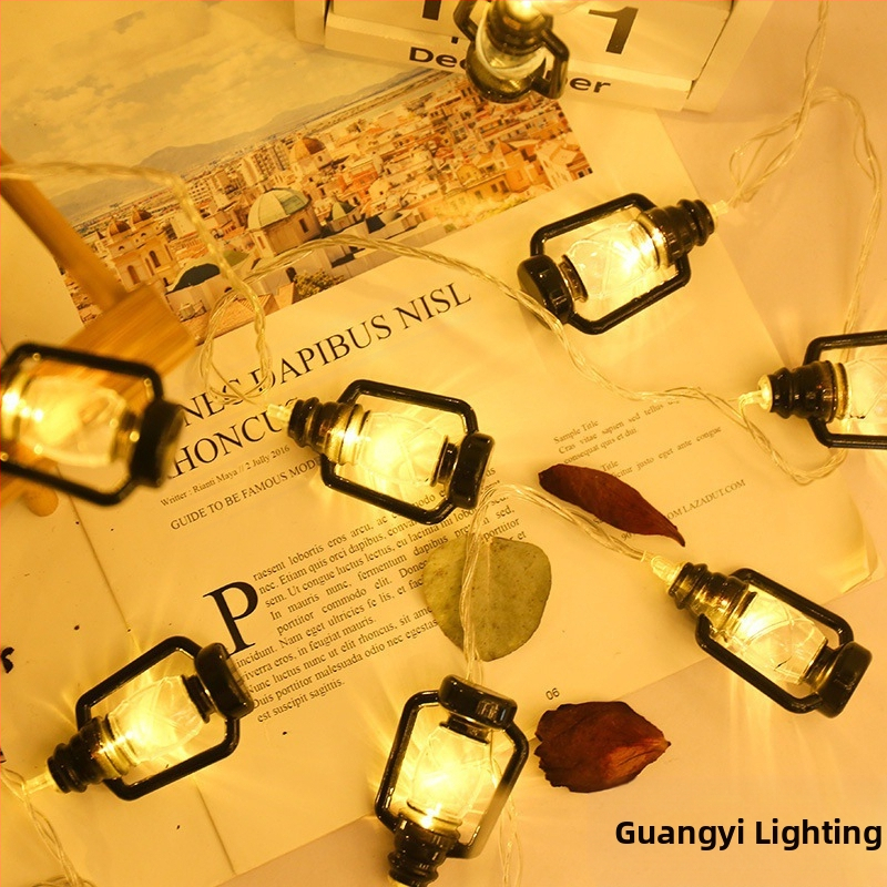 LED низ за външно осветление – ретро фенер стил, Nichia LED, 20 диода, 4.5V, с reguliruema яркост, батерия, модел GY-MA007