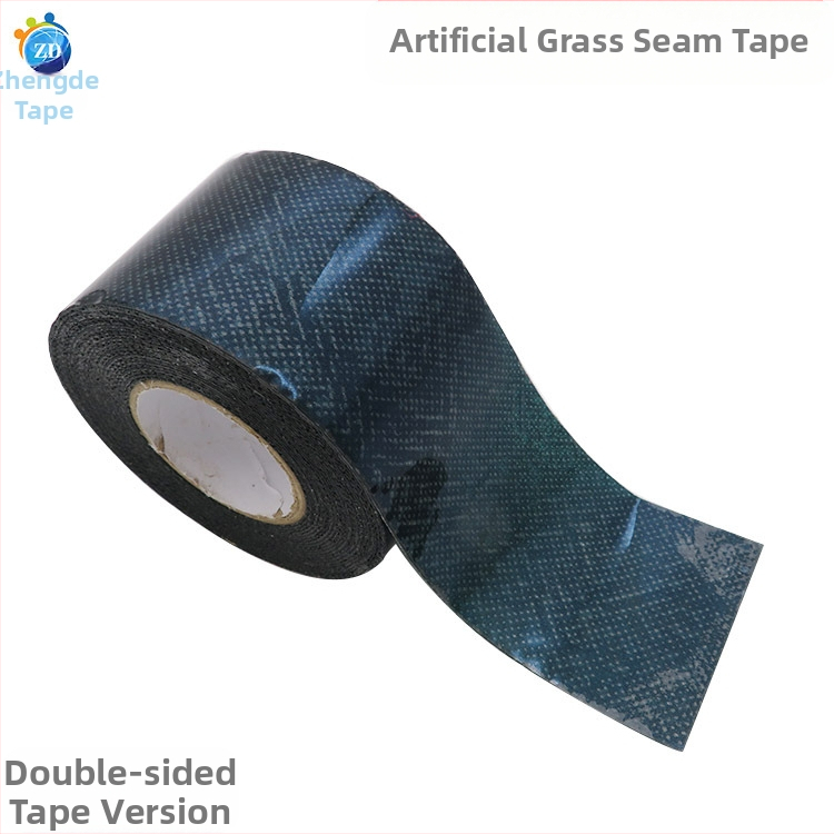 Švová páska pre umelý trávnik, obojstranná, podklad z netkaného textilu, gumové lepidlo, 0,6 mm hrúbka, papierové jadro