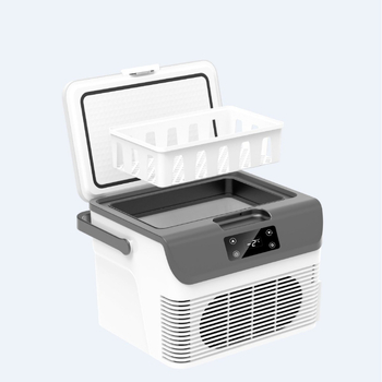 Автомобилен хладилник със полупроводникова технология, двустранно използване за автомобил и дом; 11-15 л, 55-63 W, DC12V/24V и AC 220-240V, охлаждане до -9°C, отопление до 65°C