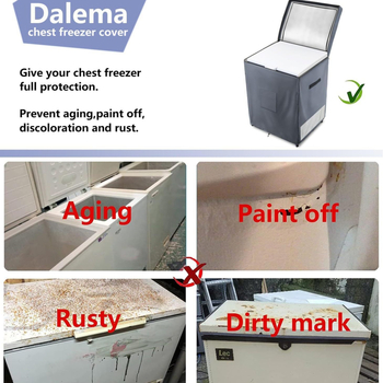 Κάλυμμα καταψύκτη εξωτερικού χώρου, βαρέος τύπου 210D πολυεστέρας, αδιάβροχο εξωτερικό, επάνω φερμουάρ, χωρητικότητα 7,0 ft³