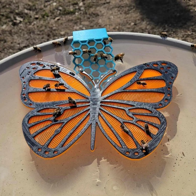 Пчелоподобен плаващ остров за опрашване, 3D принт, PLA, модерен арт украшение