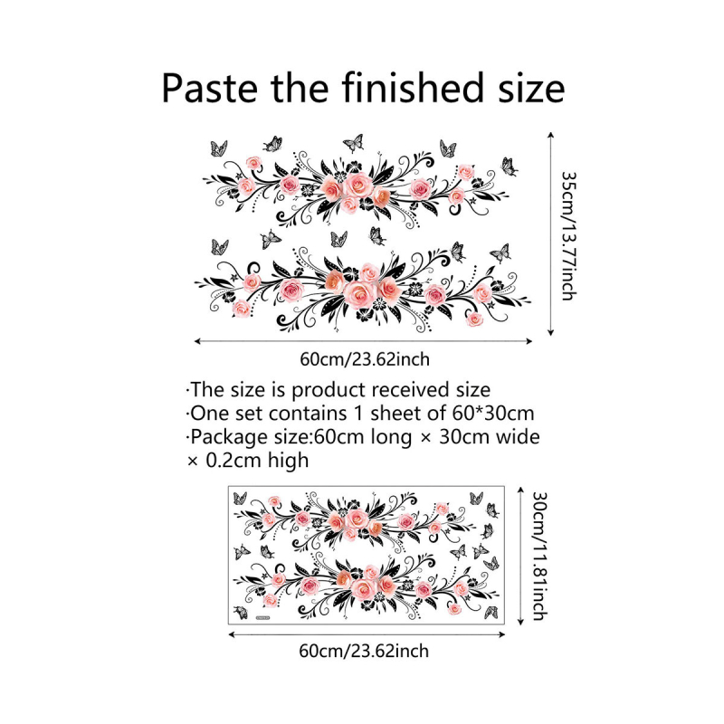 Fali matrica – növény- és virámmintás, PVC anyag, 1 db, nappaliba és hálószobába, modern minimalista stílus