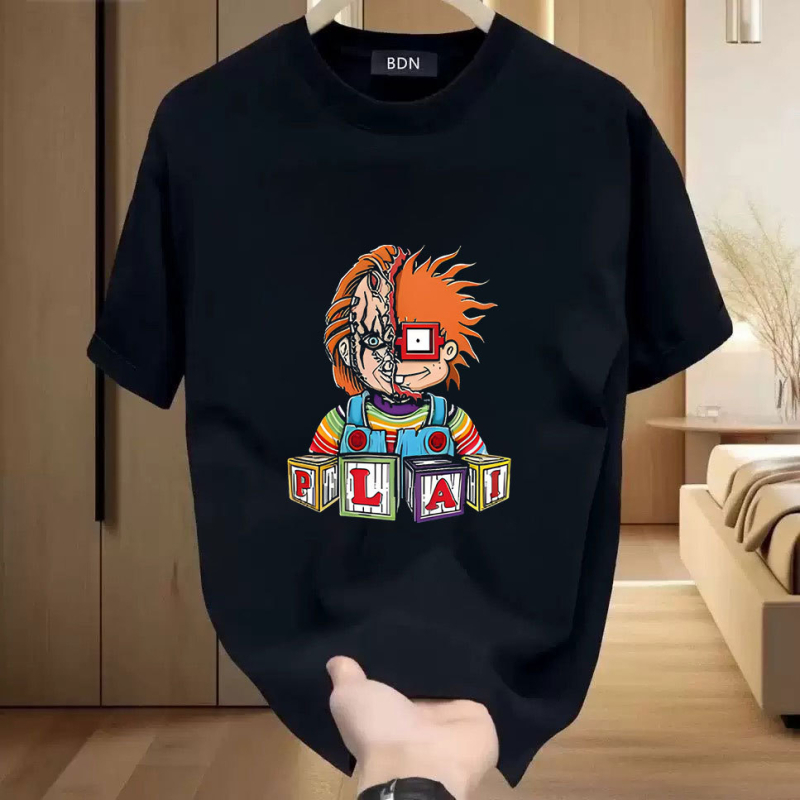 Детска тениска с аниме принт, кръгло деколте, къси ръкави, 100% полиестер, за деца 3–8 и 8+ години