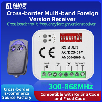 Belaidė nuotolinio valdymo jungiklis įėjimui - CE sertifikatas, darbinė temperatūra -20 iki 50°C; tinka garažo durims, barjeroms ir apšvietimo valdymui.