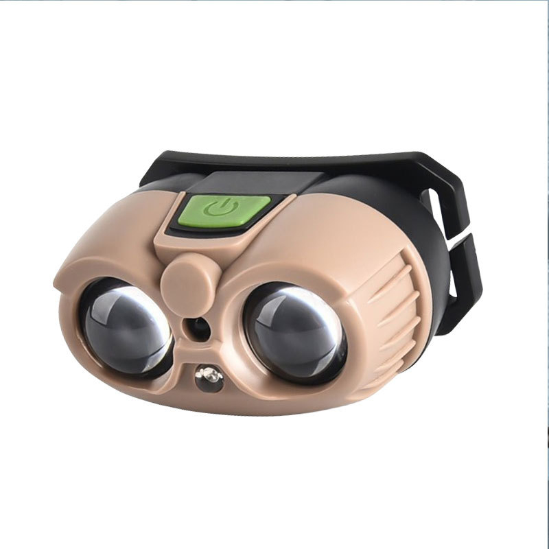 LED galvos žibintas su USB įkrovimu, atsparus vandeniui, 10 m atstumas, 20 valandų veikimo laikas