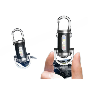 Φορητός φακός μπρελόκ – αλουμινένιο περίβλημα; επαναφορτιζόμενος; περιστροφή 360°; ισχύς 15–20W; δέσμη έως 50 m