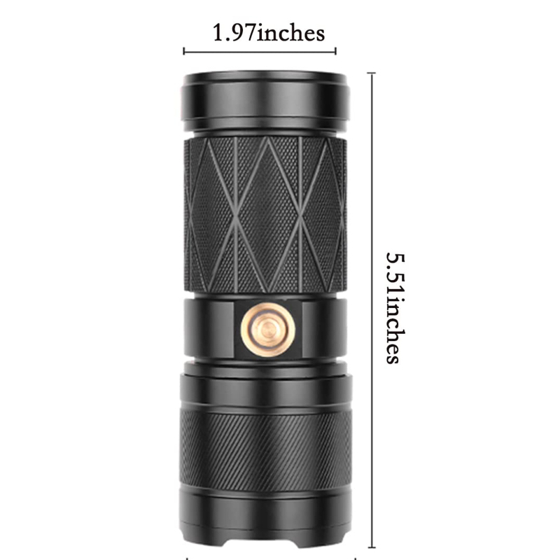 Тактически фенер с LED светлина, 20W, 1200mAh батерия, оптично увеличение, обхват 200–500 м