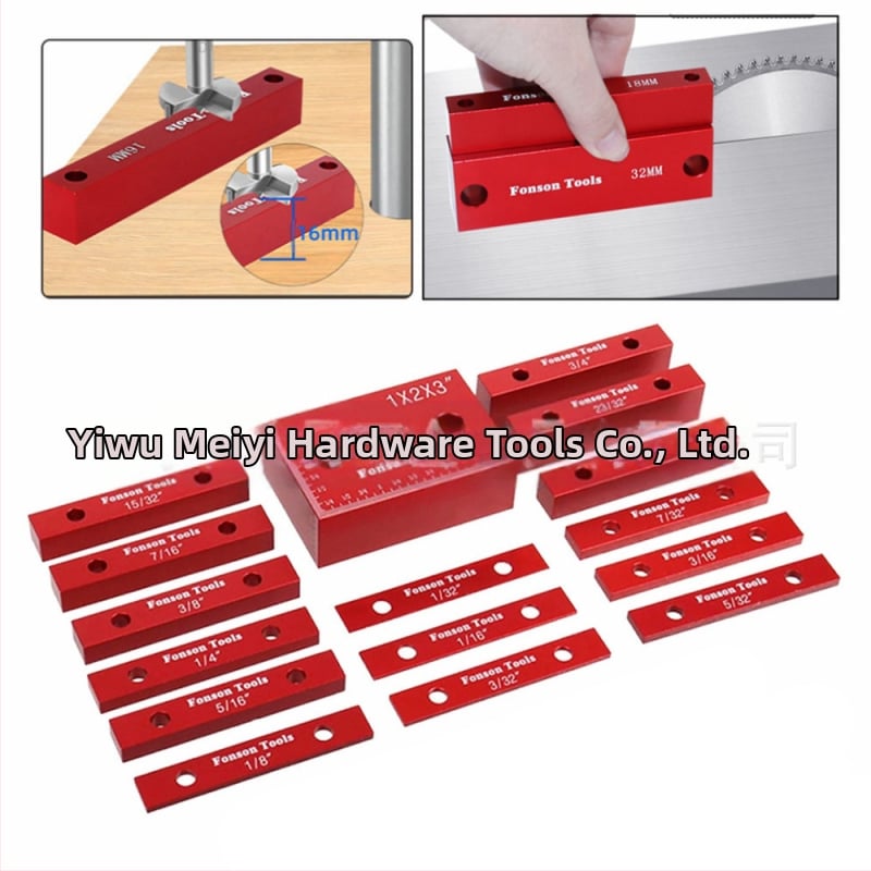 Алуминиев комплект височиномер за дървообработване — прецизен монтажен пръчков измервател за планери и циркулярни маси