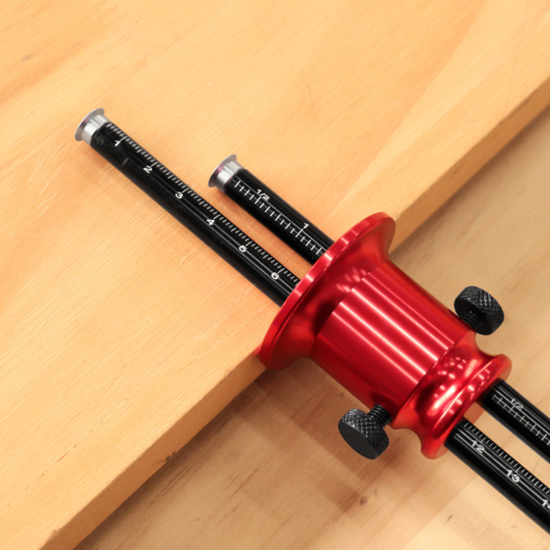 Европейски стил дървообработващ инструмент за чертане, метрична и имперска система, двойно острие за дюбели