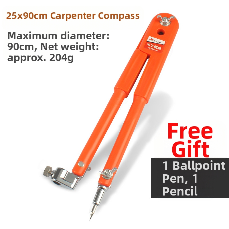 Дърводелски компас и маркиращ измервател; неръждаема стомана; за прецизно маркиране и чертане; тип: калибър