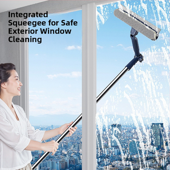 Nerūdijančio plieno dvipusis langų valytuvas ir stiklo skrapas namų naudojimui