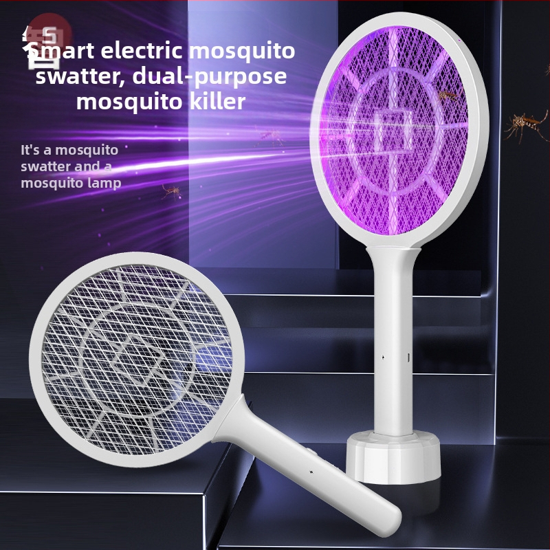 Dviejų funkcijų elektrinis moskitų naikintojas su USB įkrovimu, LED gaudyklė 11–20 m², įmontuota 500 mAh baterija, Ni-Zn-Fe tinklas.