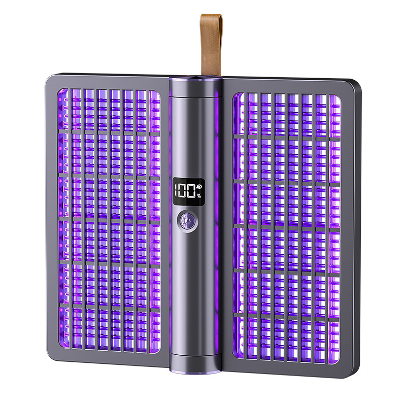 Ηλεκτρική συσκευή εξόντωσης κουνουπιών τεσσάρα σε ένα με περιστρεφόμενο 360° σχέδιο, αναδιπλούμενη, επαναφορτιζόμενη, νυχτερινό φως, κάλυψη 11–20 τ.μ.