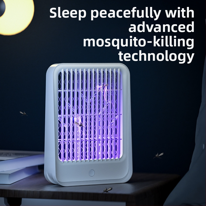 Įkraunama uodų žudymo lemputė – dengia daugiau nei 61 m², USB maitinimas, įmontuota baterija, 2 val. įkrovimas, šviesos bangų gaudyklė + elektros šokas