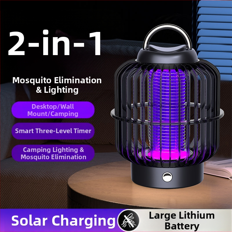 Uodų žudymo lemputė su elektriniu šoku, paukščių narvo stiliaus, įmontuota baterija, LED apšvietimas, veikimo plotas 21–30㎡, įkrovimas per 1 valandą