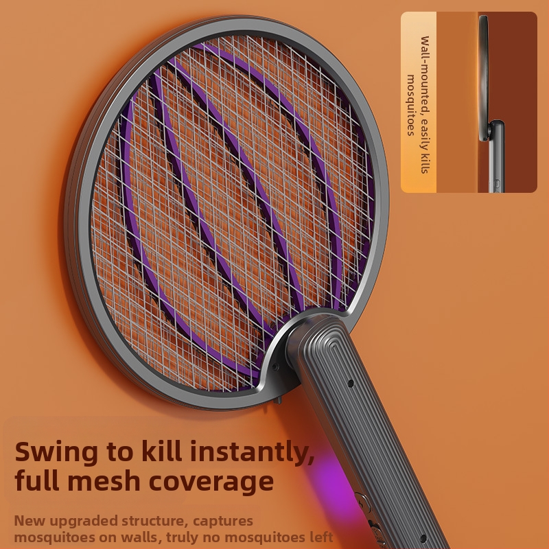 Ηλεκτρικό όπλο κατά των κουνουπιών - αναδιπλούμενο 4-σε-1, επαναφορτιζόμενο, LED φως, ενσωματωμένη μπαταρία 501–800mAh