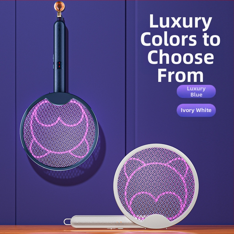 Електрическа мрежа за комари, сгъваща се, с вградена батерия 501–800 mAh, въртене 180°, обхват 21–30 м², никел-цинк-железна мрежа