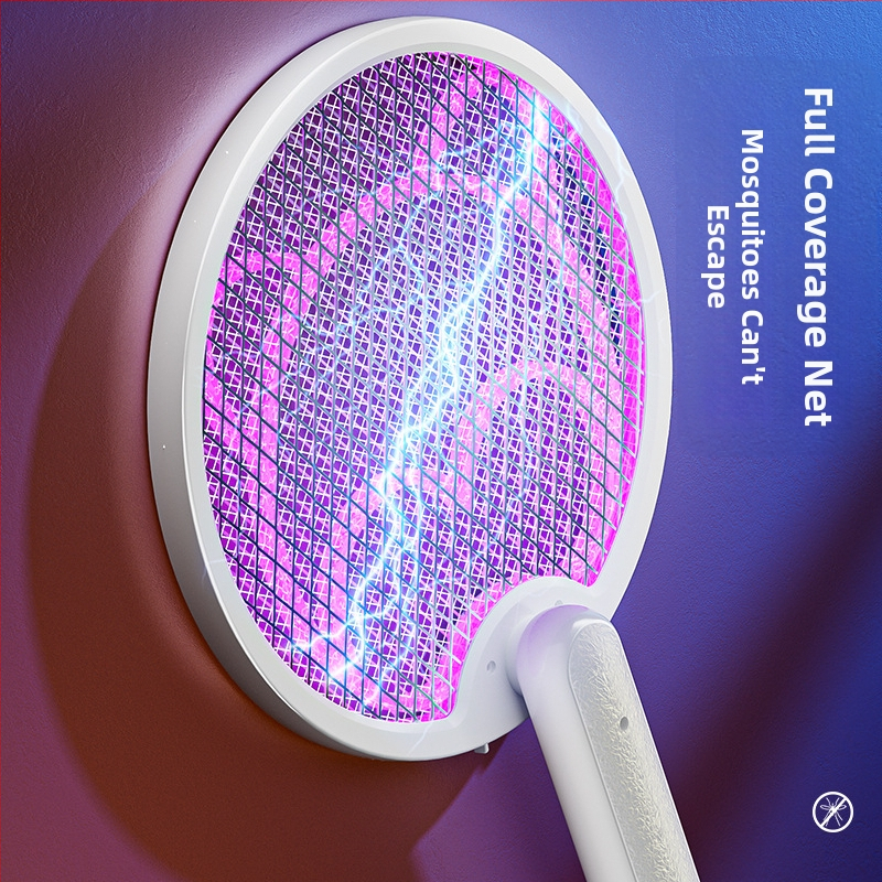 Електрическа мрежа за комари, сгъваща се, с вградена батерия 501–800 mAh, въртене 180°, обхват 21–30 м², никел-цинк-железна мрежа