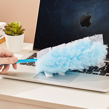 Red Zhe Elektrostatinis dulkių šepetys — plokščia galva, PP + ABS + nepluošto audinys, automobilių tarpų valymui