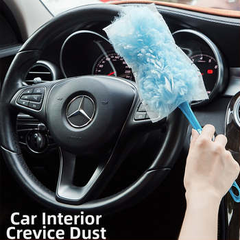 Red Zhe Elektrostatinis dulkių šepetys — plokščia galva, PP + ABS + nepluošto audinys, automobilių tarpų valymui