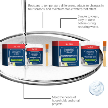 Skaidrūs vandeniui atsparūs klijai vonios plytelėms — nuotėkio atsparumas, namų naudojimui