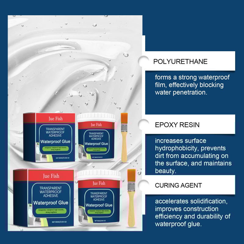 Skaidrūs vandeniui atsparūs klijai vonios plytelėms — nuotėkio atsparumas, namų naudojimui