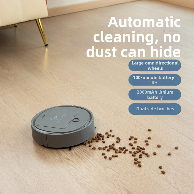 Robotinis dulkių siurbėjas – viskas viename: šluojimas, siurbimas ir plovimas; siurbimo galia >3000 Pa; atsitiktinė navigacija; baterijos veikimo laikas 61–120 min; dengiamas plotas iki 70 m²