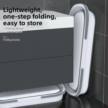 Αναδιπλόμενος κάδος σφουγγαρίστρας για οικιακή χρήση, ράβδος σφουγγαρίστρας από ανοξείδωτο χάλυβα, απορροφητικός και πλένεται