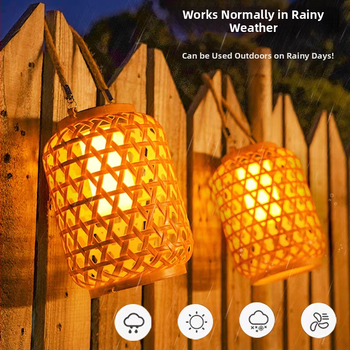 Ηλιακό φανάρι κήπου σε пасторалτικό κινεζικό ρετρό σχέδιο, αντίγραφο μπαμπού, IP55 αδιάβροχο, LED φως, μοντέλο 888, 6–12 ώρες φωτισμού