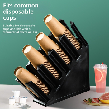 Επιτραπέζιο τετραεπίπεδο πλαστικό ράφι αποθήκευσης ποτηριών — φορητό, ανθεκτικό στη σκόνη και στην υγρασία, χωρίς εγκατάσταση