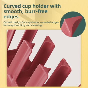 Επιτραπέζιο τετραεπίπεδο πλαστικό ράφι αποθήκευσης ποτηριών — φορητό, ανθεκτικό στη σκόνη και στην υγρασία, χωρίς εγκατάσταση