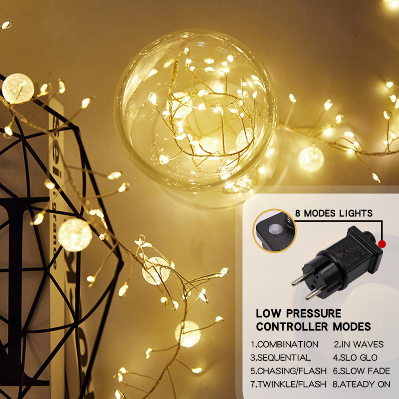 LED niz svjetala za unutarnju upotrebu, 400 LED, 8 načina, 24W, IP66