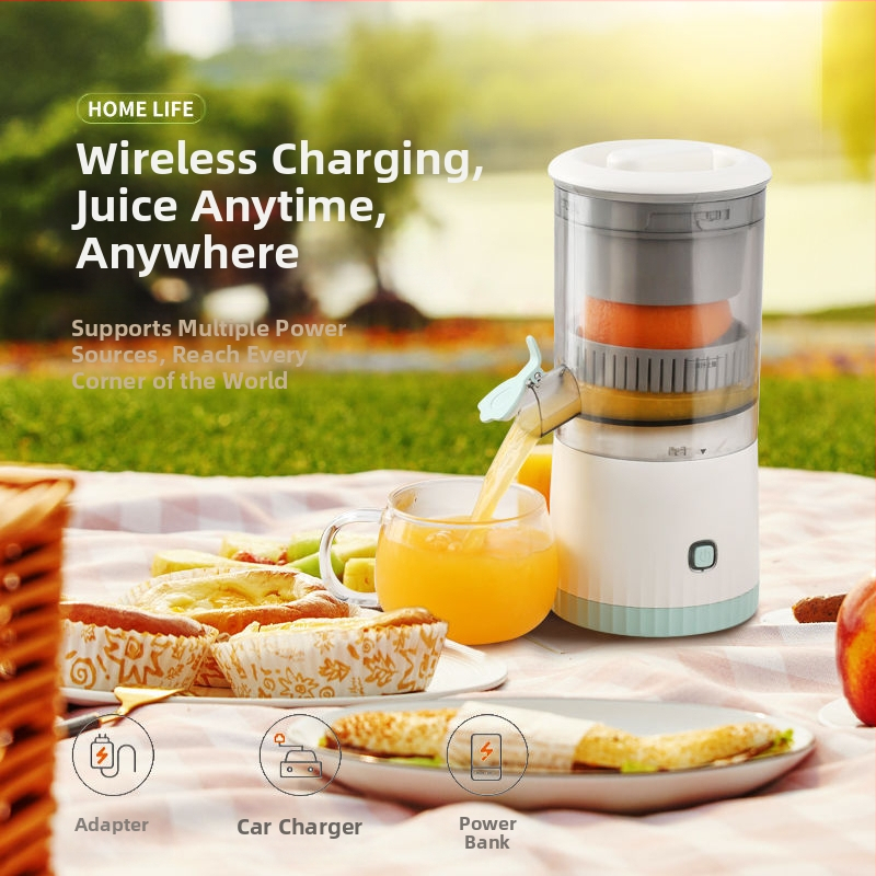 Преносим сокоизцеждател с 18000 об./мин, 150 W, вътрешен резервоар от неръждаема стомана, сваляща се батерия, капацитет до 400 мл