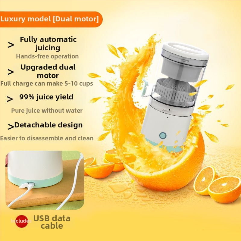 Nešiojama sulčiaspaudė su 18000 rpm, 150 W, nerūdijančio plieno vidinė talpa, nuimamas akumuliatorius, talpa iki 400 ml