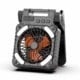 X99 къмпинг вентилатор със светлина — соларно зареждане, LED осветление, USB-C зареждане, 4-скоростен режим с таймер