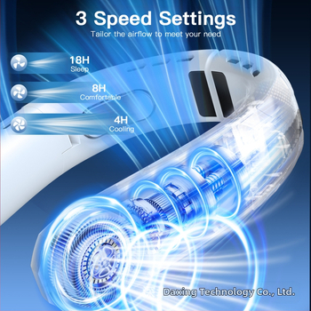 Ανεμιστήρας λαιμού χωρίς λεπίδες με USB τροφοδοσία, ενσωματωμένη μπαταρία 4000–6000 mAh, ψηφιακή οθόνη και 3 ταχύτητες