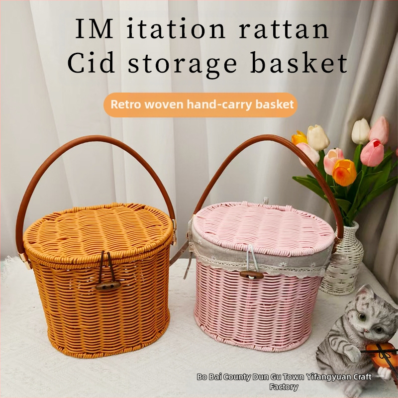 Метална подаръчна кутия с имитация на ратан, Нов китайски стил, Персонализируема