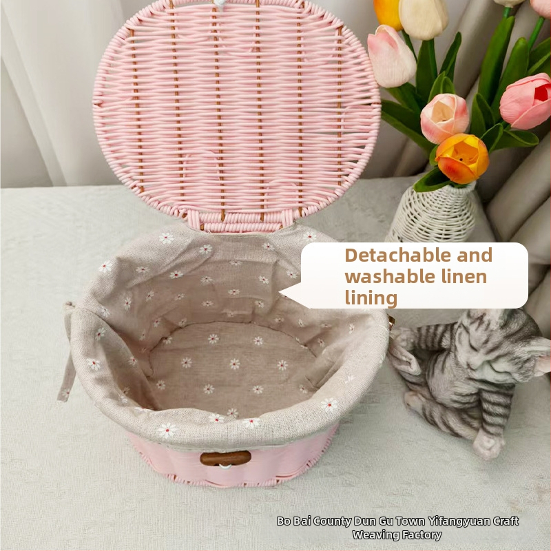 Метална подаръчна кутия с имитация на ратан, Нов китайски стил, Персонализируема