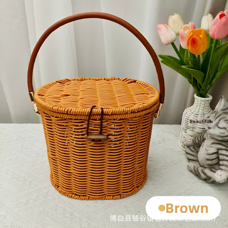 Метална подаръчна кутия с имитация на ратан, Нов китайски стил, Персонализируема