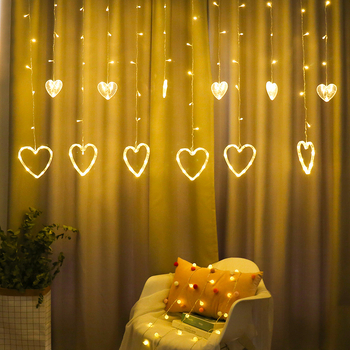 LED κουρτίνα καρδιάς - καρδιοειδές LED string φως, μοντέλο zy-005, ισχύς 0.06W, είσοδος 220V, IP65 αδιάβροχο, έλεγχος με κουμπί