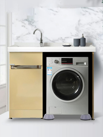 Βάση για πλυντήριο ρούχων – καθολική σταθερή υποστήριξη με τρίποδο, αντιολισθητικό και απορροφητικό κραδασμών, πλαστικό, για τοποθέτηση στο δάπεδο