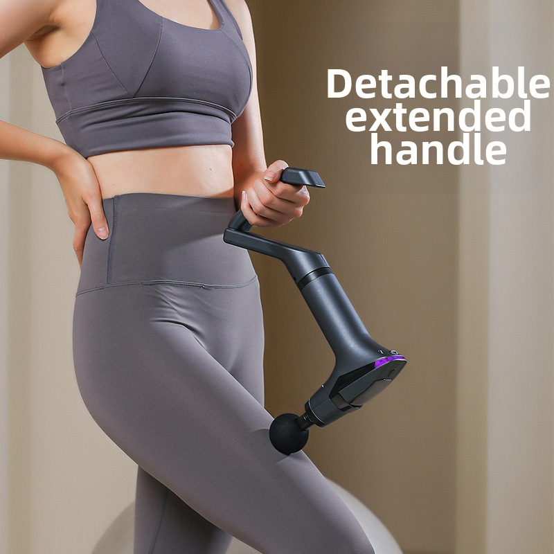 Електрически масажен пистолет за фасия – 4 дюзи, LCD екран, многостепенно регулиране, вградена батерия 1200–2000 mAh