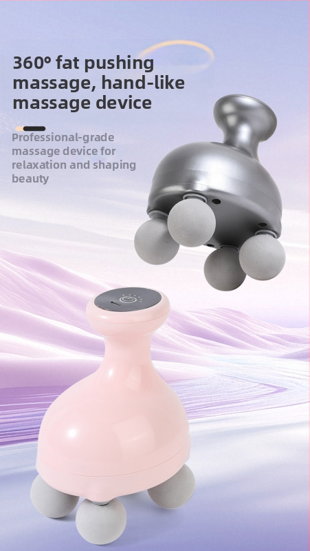 Ručný fascia Gun masér na krk, plecia a celé telo, 4 hlavový elektrický perkusný masér s LCD, 5+ rýchlosti, vstavaná batéria 500–800 mAh, hlučnosť 46–70 dB