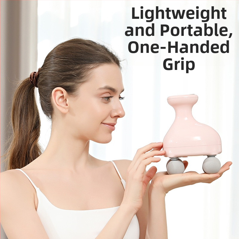 Ръчен Fascia Gun масажор за шия, рамене и цялото тяло, с 4 глави, електрически перкусионен масажор с LCD, 5+ скорости, вградена батерия 500–800 mAh, шум 46–70 dB