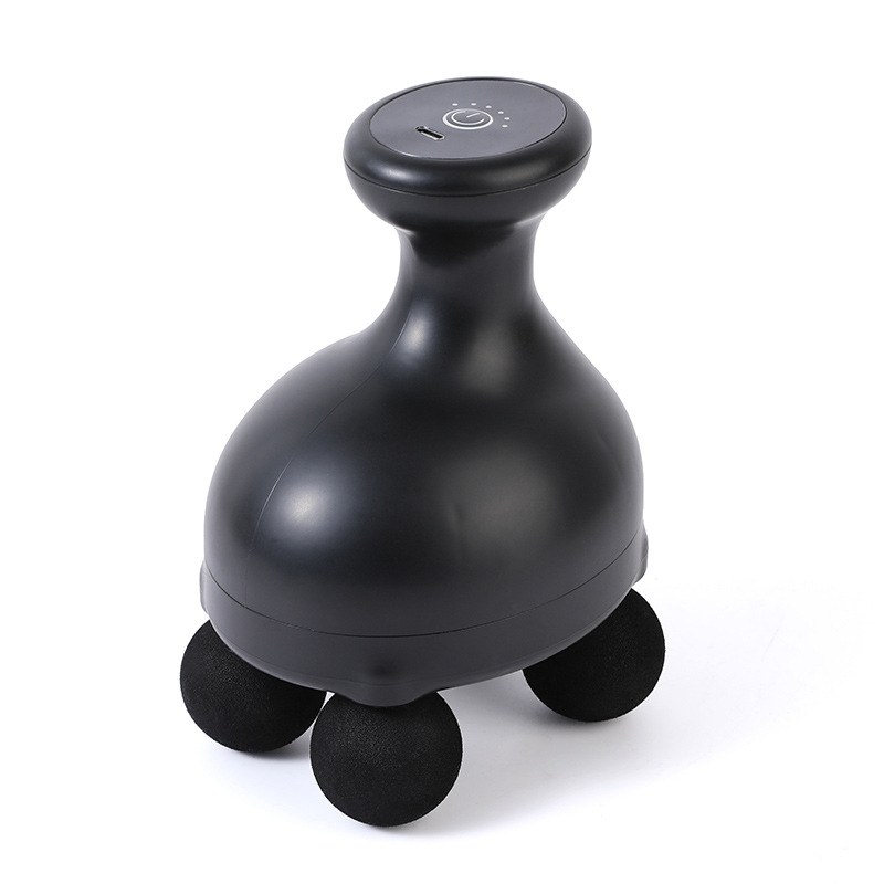 Ručný fascia Gun masér na krk, plecia a celé telo, 4 hlavový elektrický perkusný masér s LCD, 5+ rýchlosti, vstavaná batéria 500–800 mAh, hlučnosť 46–70 dB