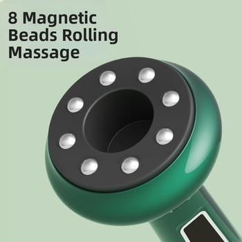 Gudra neigiamā spiediena kupešanas un skrāpēšanas ierīce ar apkuri, meridiānu birsti, uzlādi un pogas vadību