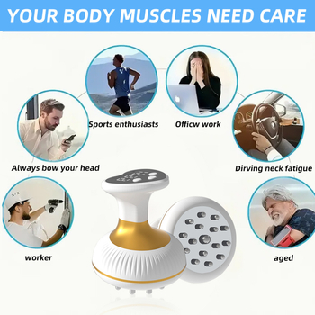 X1009 Nešiojamas elektrinės meridijanos masažas visam kūnui, įkraunamas, temperatūros kontrolė 55°C, be pakopų greitis, ABS korpusas, 1200mAh baterija