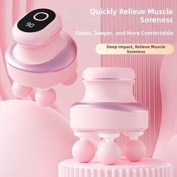 Elektrinis masažuoklis su keturiomis galvutėmis, brushless variklis, tylus darbas, 5+ režimai, įkraunama baterija 2000-4000 mAh, veikimo laikas 1-3 val