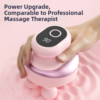 Elektrinis masažuoklis su keturiomis galvutėmis, brushless variklis, tylus darbas, 5+ režimai, įkraunama baterija 2000-4000 mAh, veikimo laikas 1-3 val
